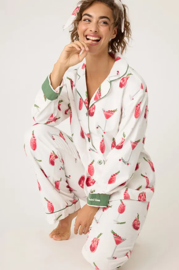 Cranberries & Cocktails Flannel PJ Set