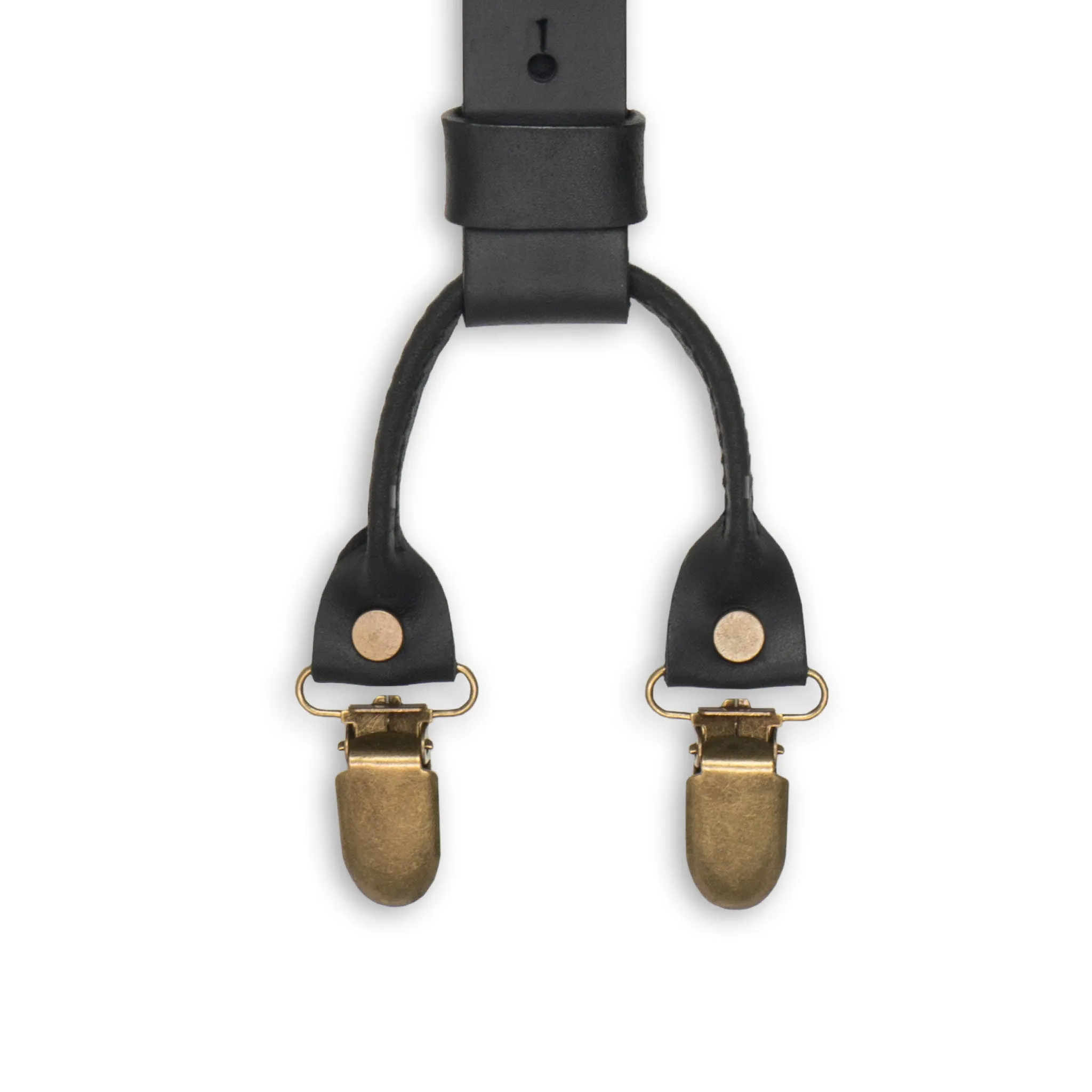 Crazy Horse Black Slim Suspenders No. L2010