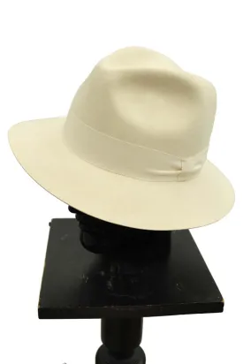 Cream Fedora Borsalino Hat by Susquehana Hat Company