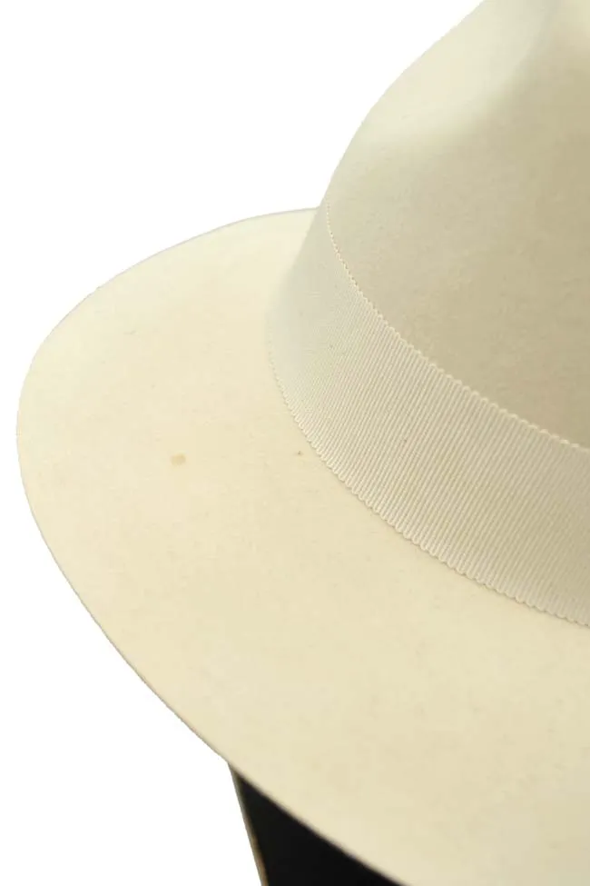 Cream Fedora Borsalino Hat by Susquehana Hat Company