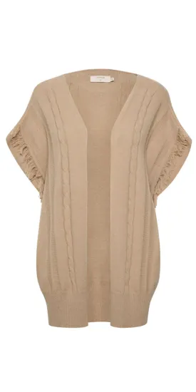 Cream Fringed Cardy Cape