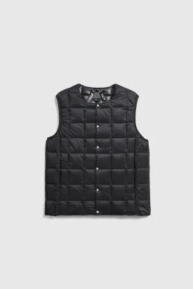 Crew Neck Down Vest - Black