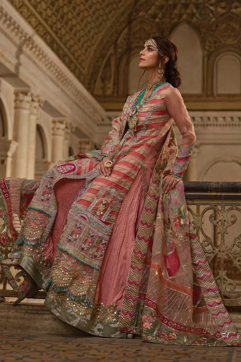 Crimson Luxe by Saira Shakira – Wedding Collection 2019 – D1-B Chata Patti - Sun Kissed Coral