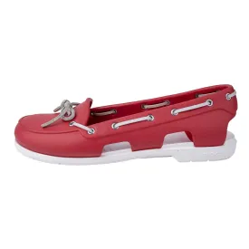 Crocs Beach Line Boat Lace Ups Rubber Red Colour For Women