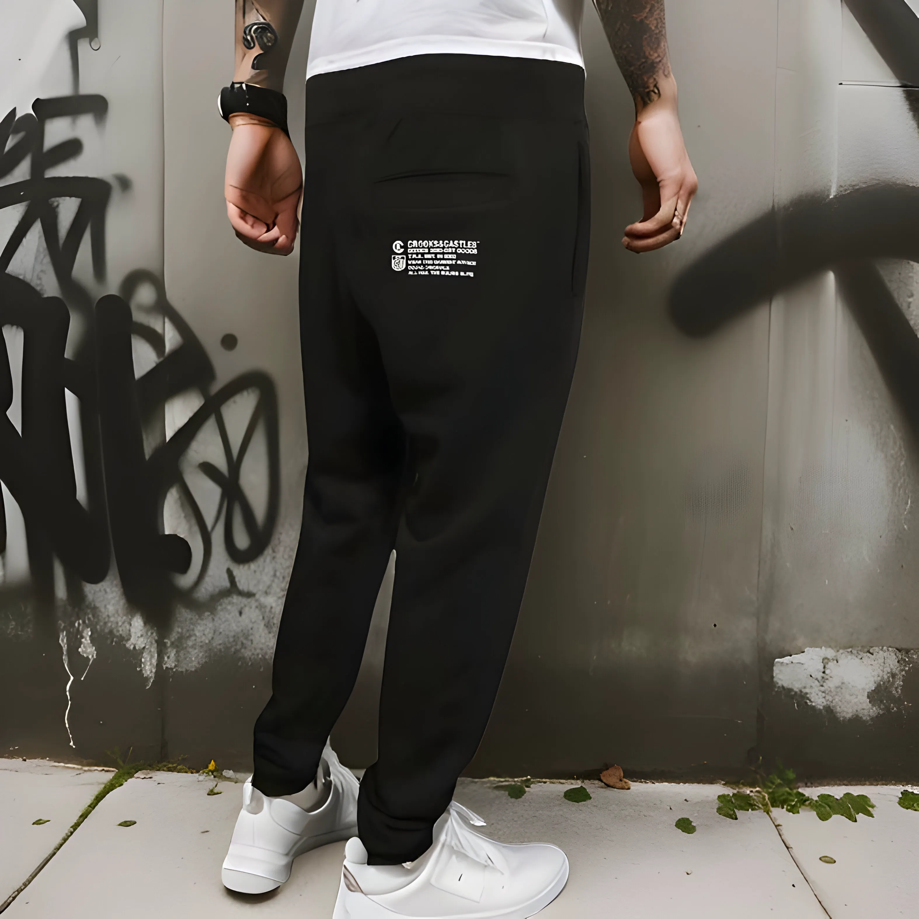 ^CROOKS & CASTLES^ (BLACK) ~BANDUSA~ JOGGER SWEATPANTS