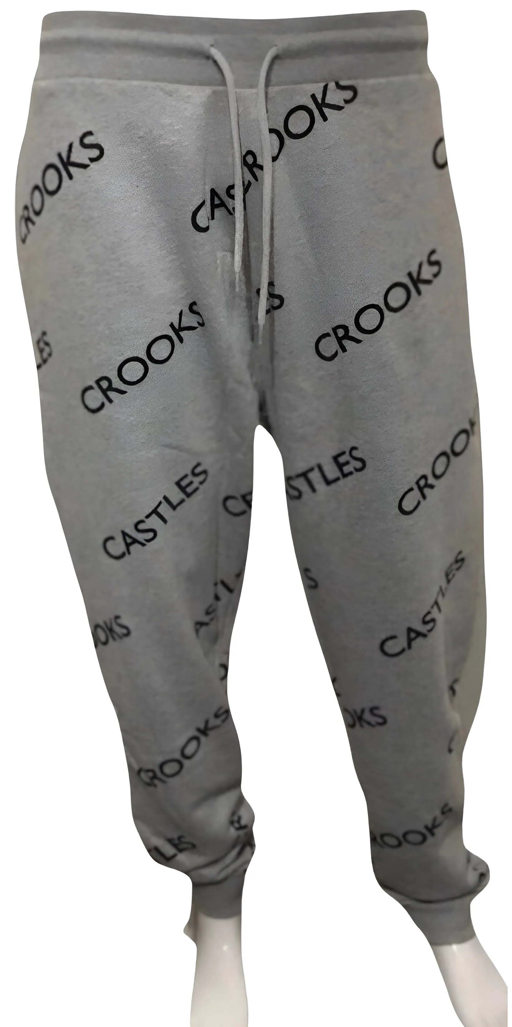 ^CROOKS & CASTLES^ (GREY) ~ALLOVER PRINT~ JOGGER SWEATPANTS