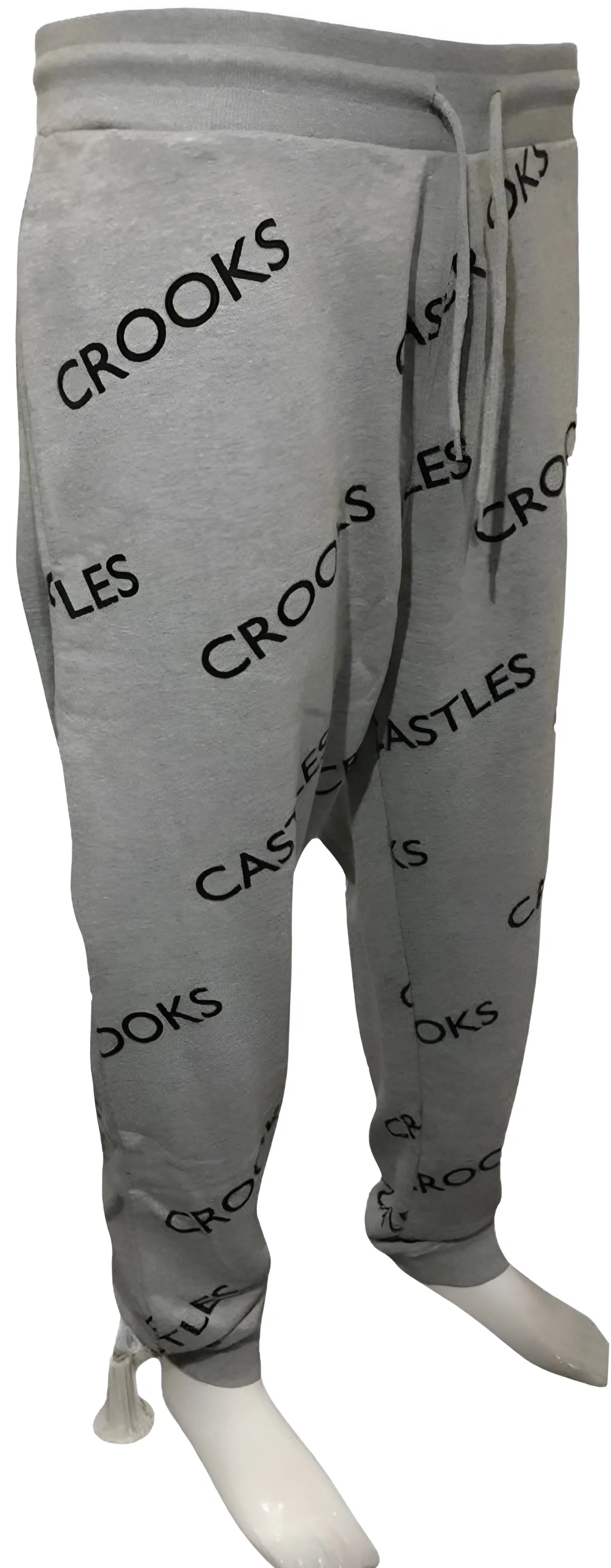 ^CROOKS & CASTLES^ (GREY) ~ALLOVER PRINT~ JOGGER SWEATPANTS