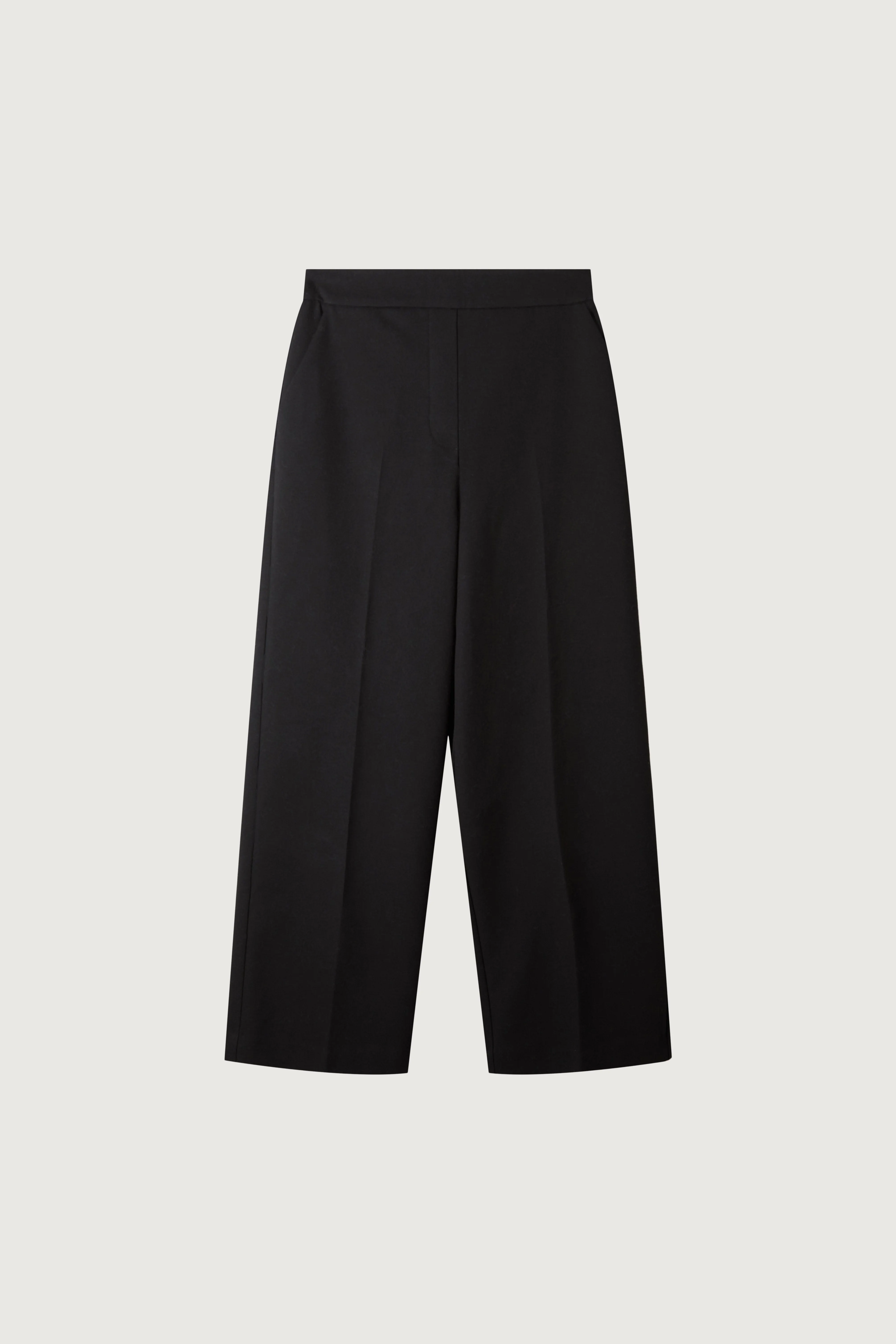 CROPPED HALF ELASTIC WAIST PANT