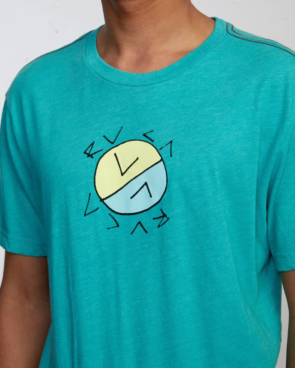 Crossed Up Tee - Turquoise