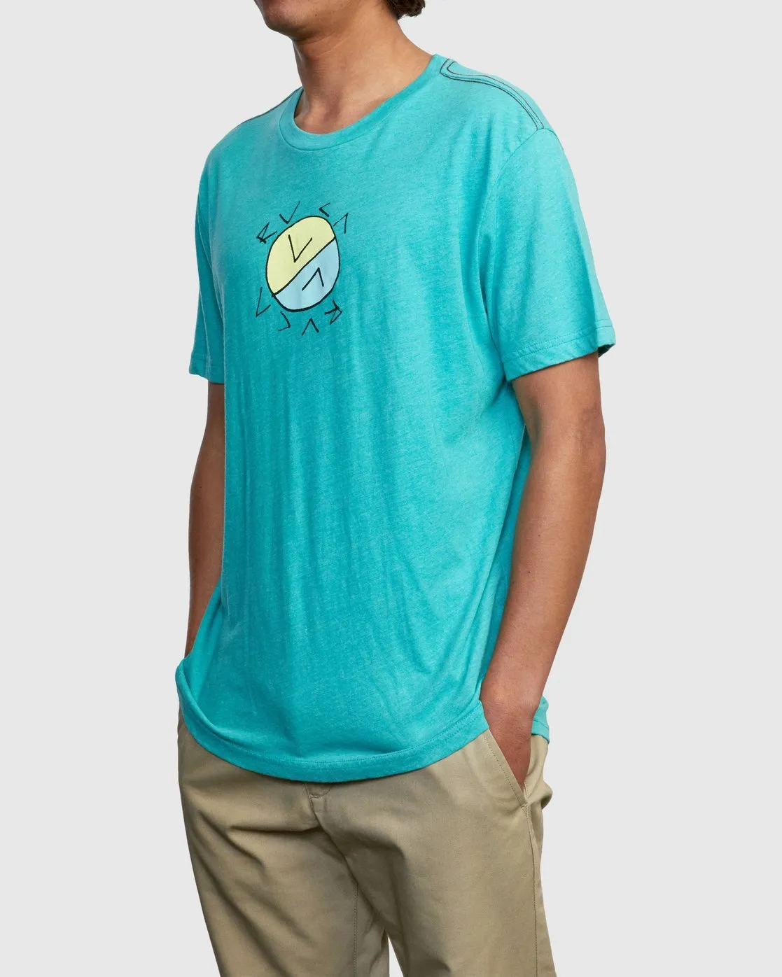 Crossed Up Tee - Turquoise