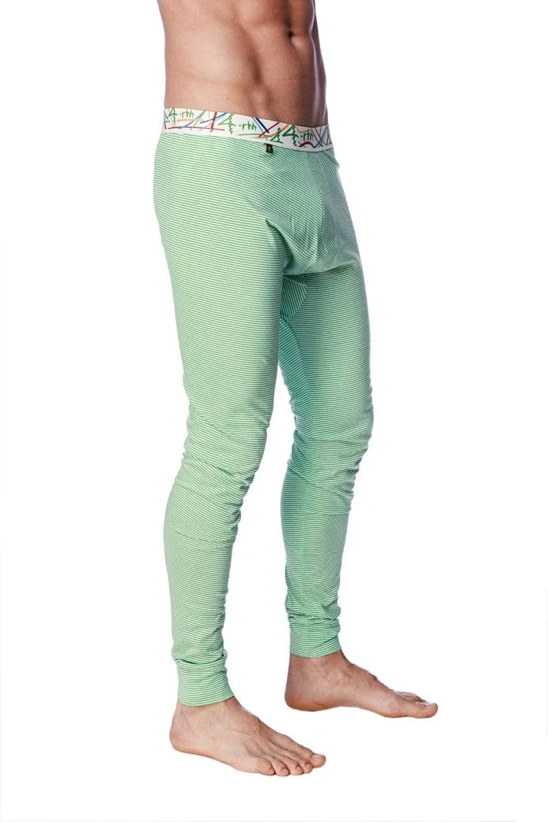 Crosstrain Thermal Yoga Pant (Green & White Stripe)