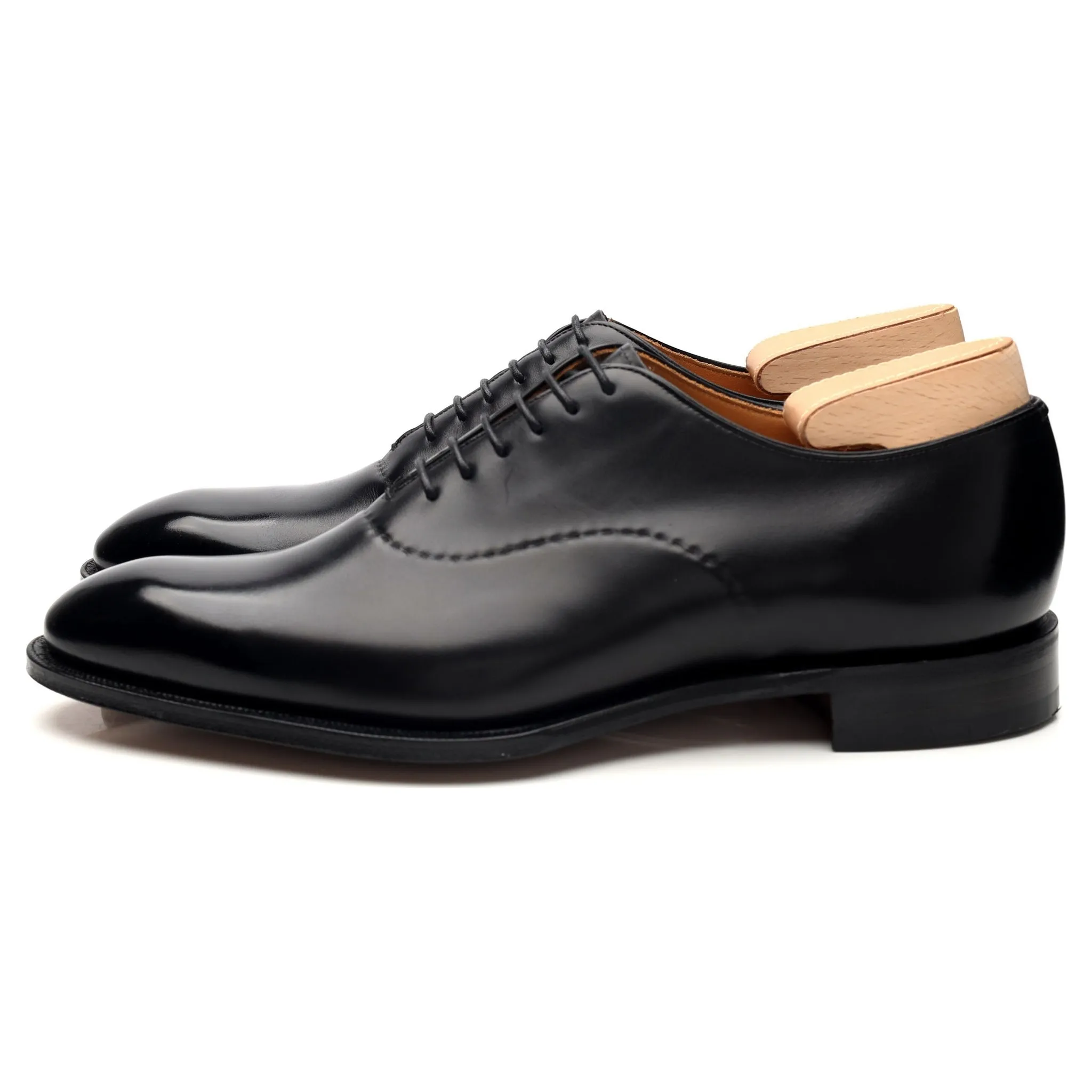 Crown Collection 'Eliot' Black Leather Wholecut Oxford UK 9 F