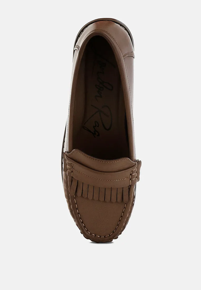 Croyda Fringed Nubuck Loafers