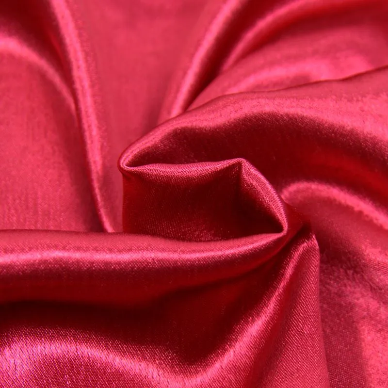 Crêpe satin polyester cerise