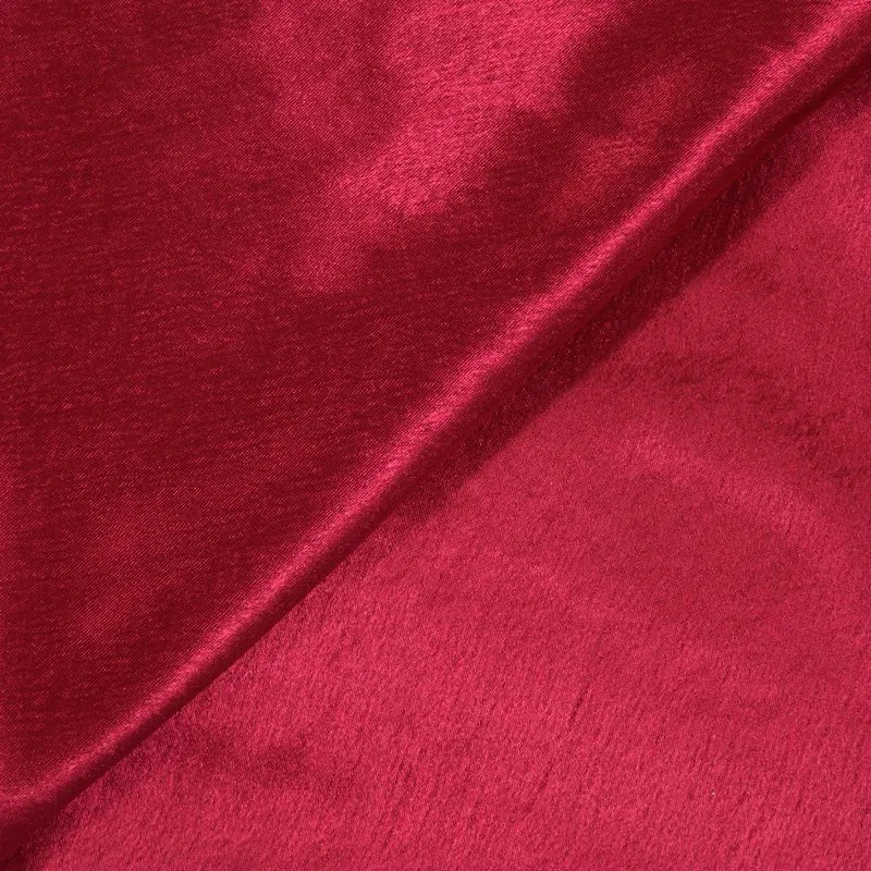 Crêpe satin polyester cerise