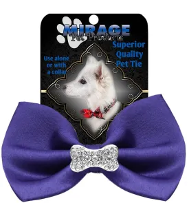 Crystal Bone Widget Pet Bowtie Purple