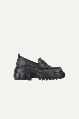 Crystalized Loafer - Black