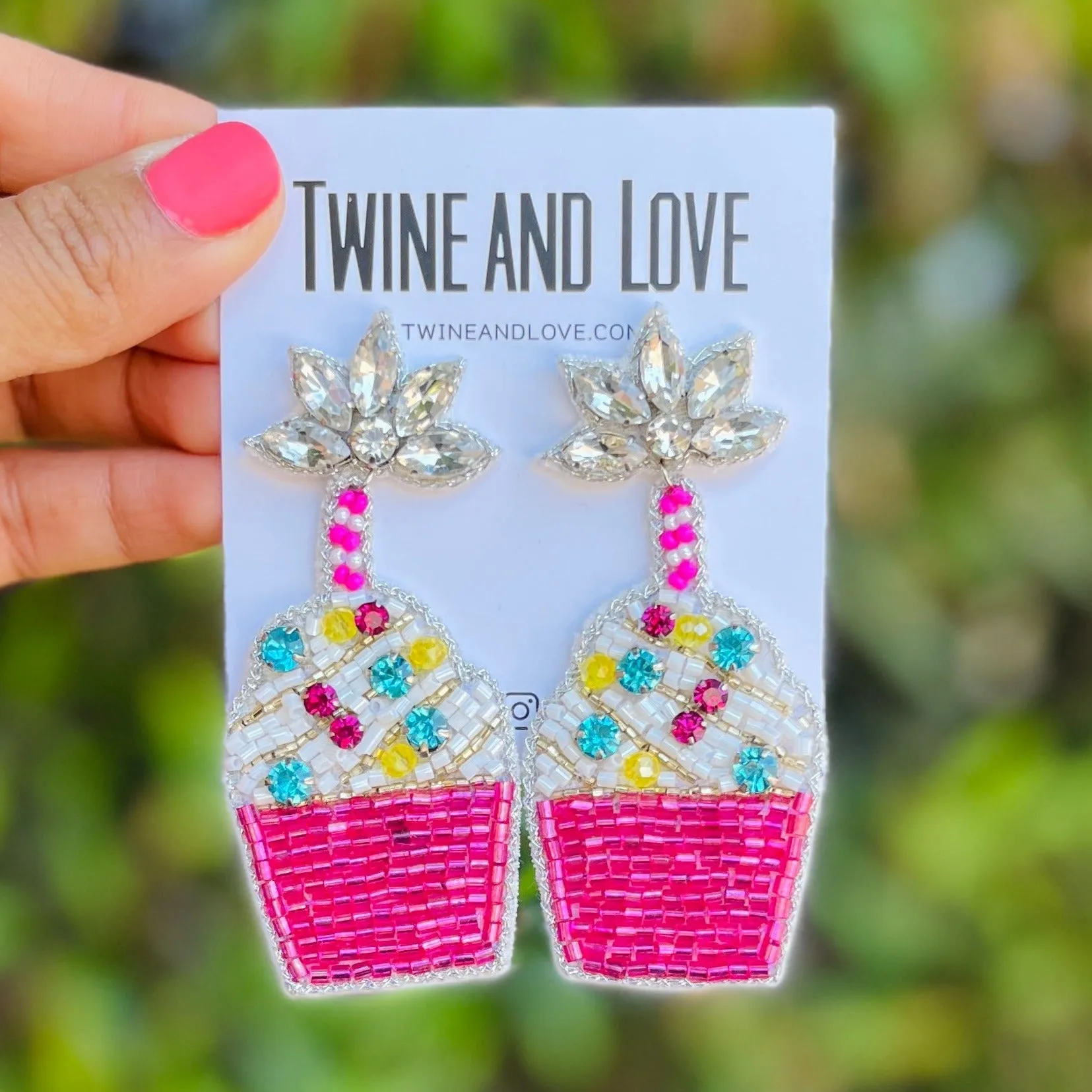 Cupcake Beaded Earrings