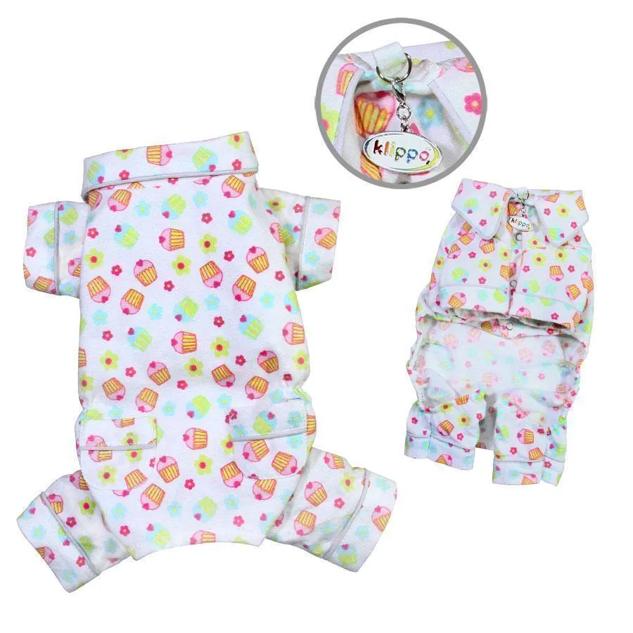 Cupcake Fanatics Flannel Dog Pajamas Small