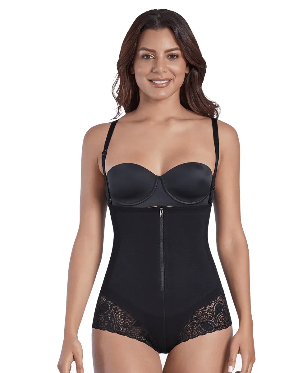 Curveez Thermal Hiphugger Lace Trim Bodysuit