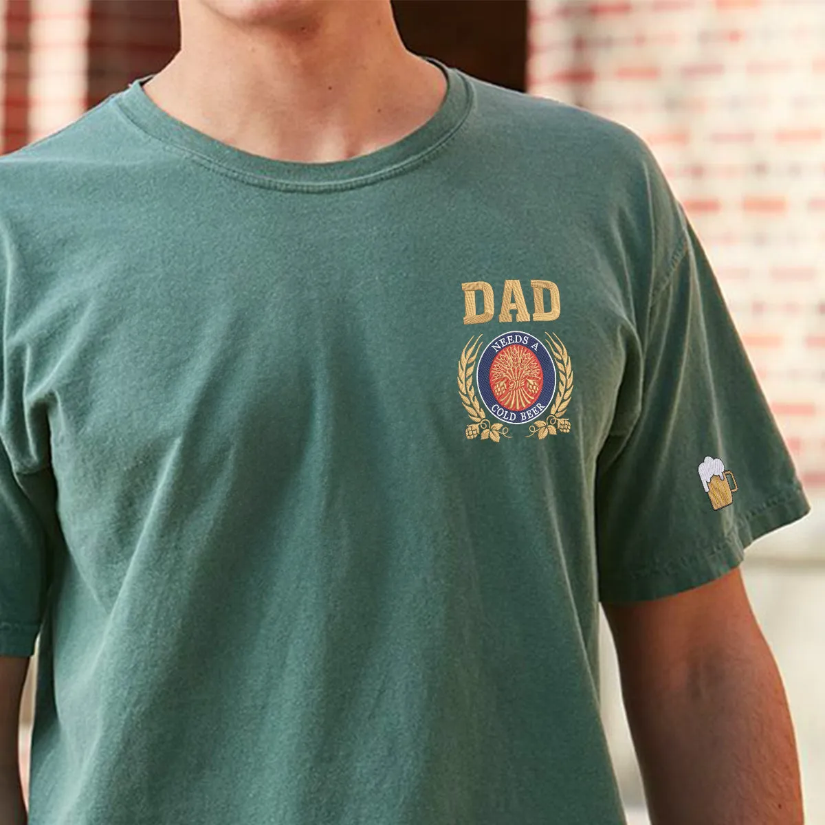 Custom Comfort Color® Embroidered Dad Beer Shirt