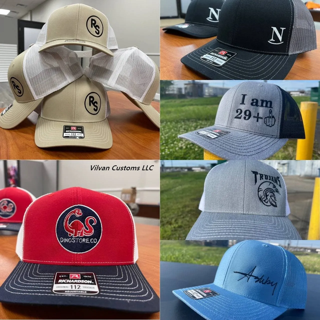 Custom Embroidery, 312 Richardson Twill Back Trucker Hats