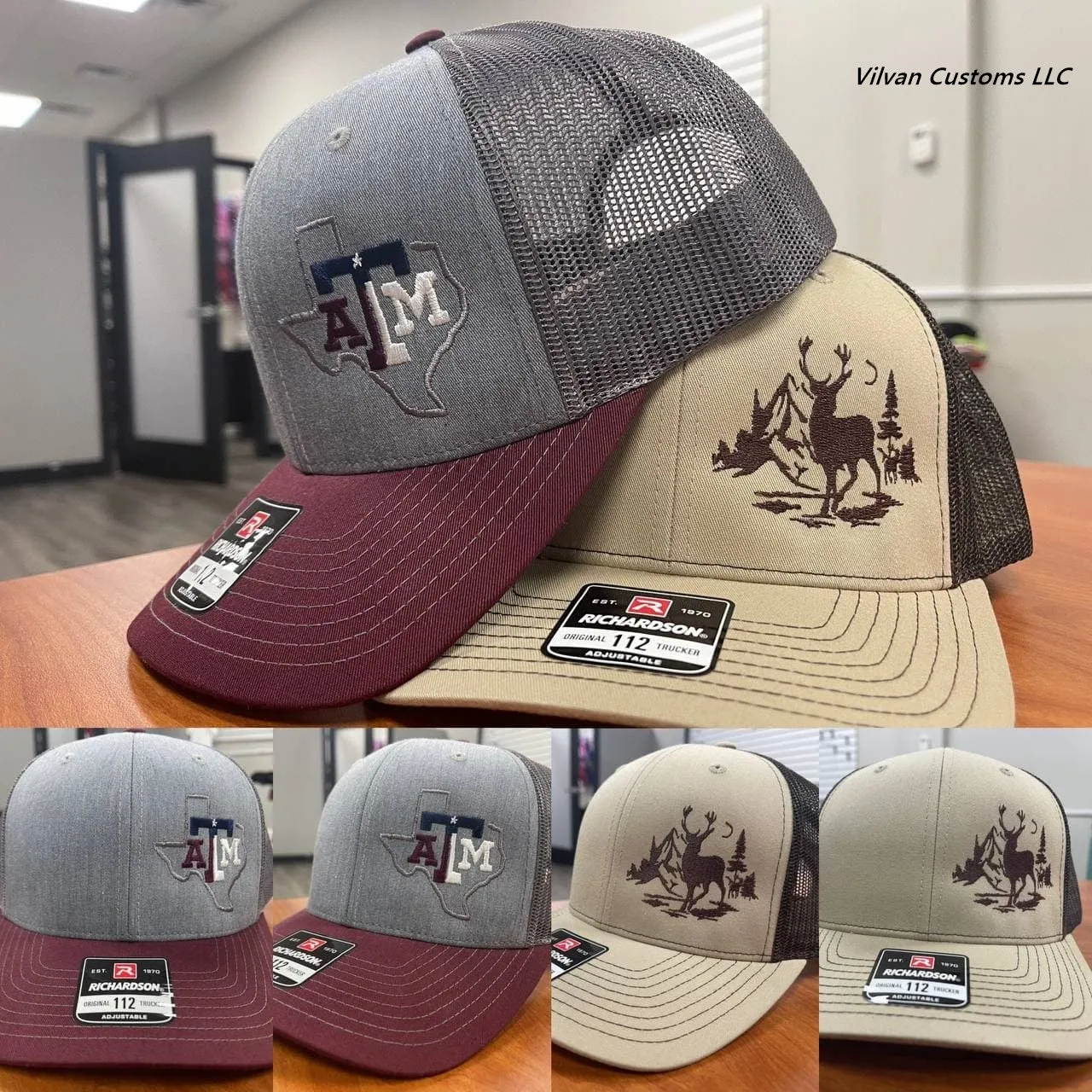 Custom Embroidery, 312 Richardson Twill Back Trucker Hats