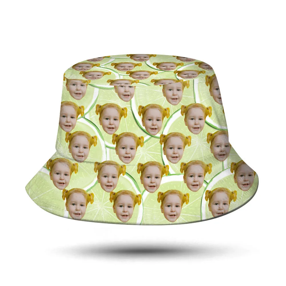 Custom Face Bucket Hat Personalised Lemon Bucket Hat Summer Wide Brim Fisherman Hat Gifts