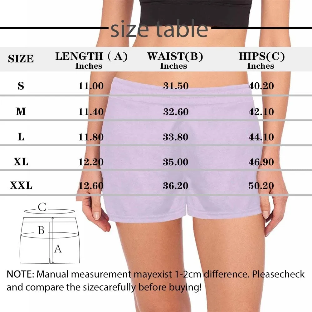 Custom Face Women's Pajama Shorts Personalized Seamless Face Sleepwear Shorts