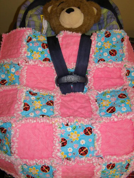 Custom Made to Order Stroller Rag Quilt for Baby or Toddler - Personalization Optional