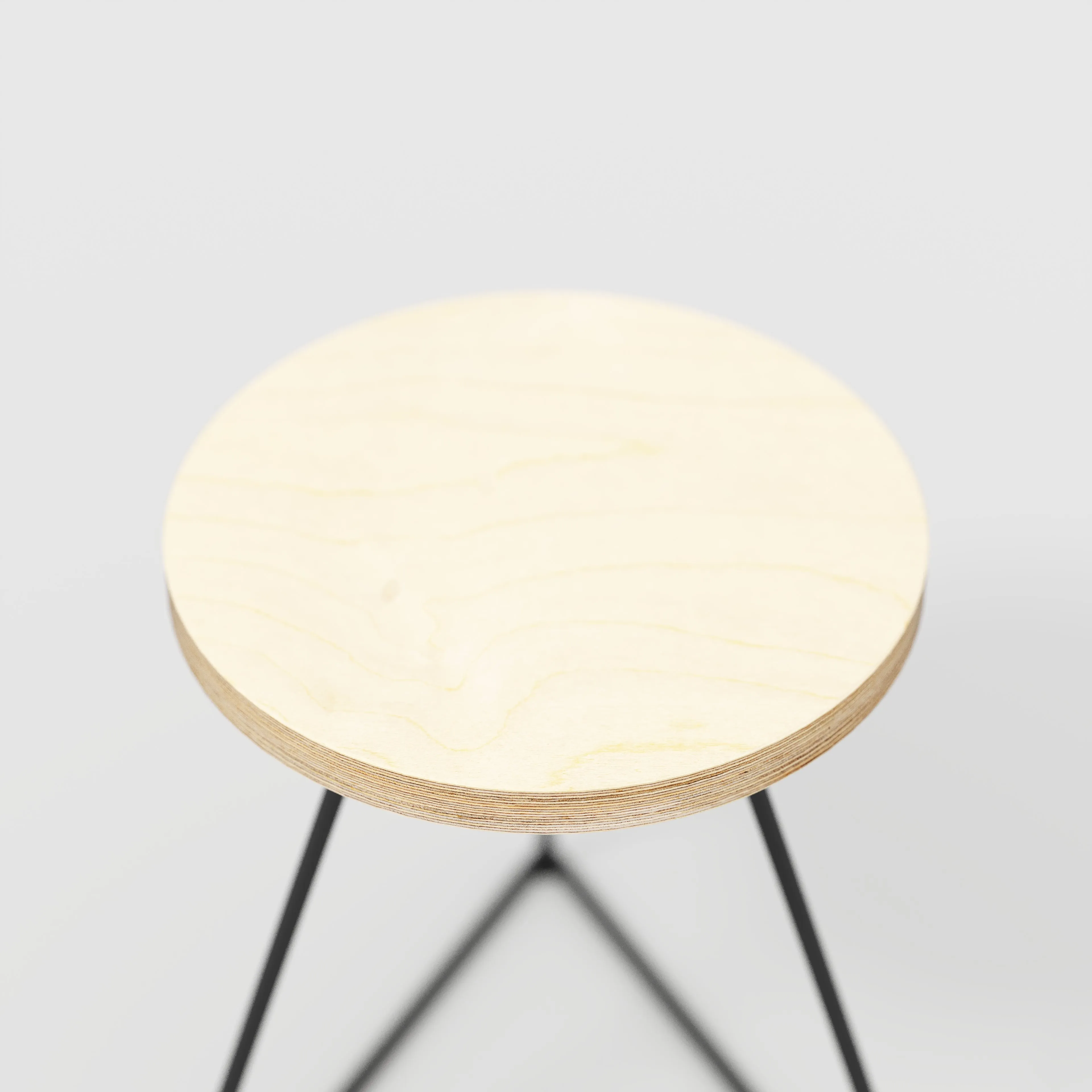 Custom Plywood Stool with Prism Base