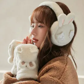 Cute Bunny Ears Plush Gloves