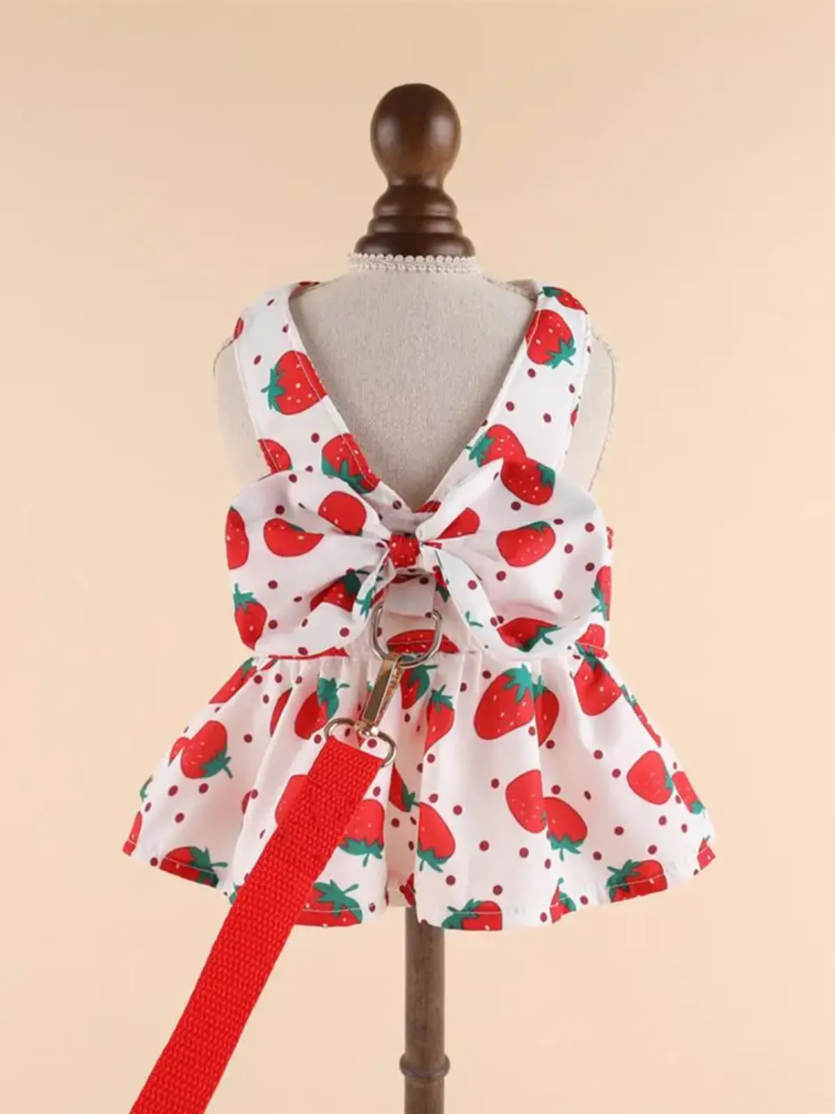 Cute Dog Dress and Leash Set with Bowknot