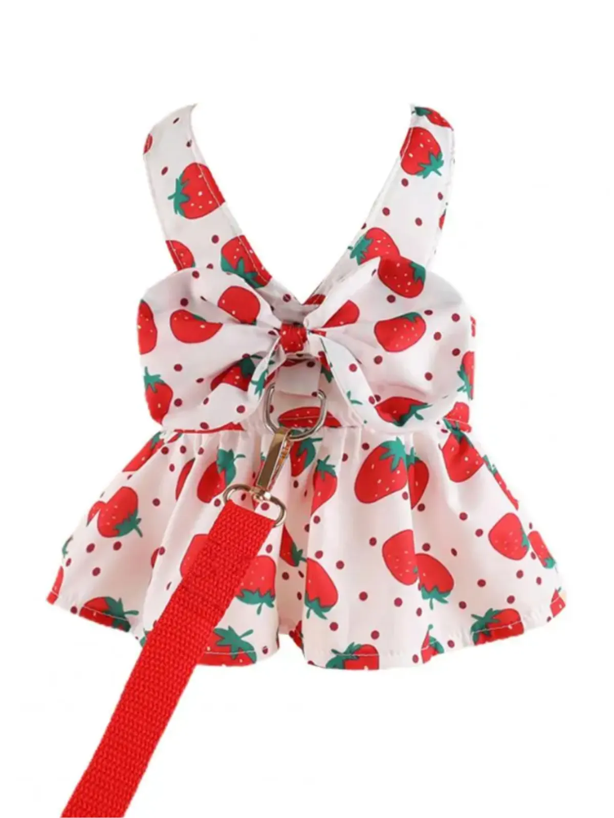 Cute Dog Dress and Leash Set with Bowknot