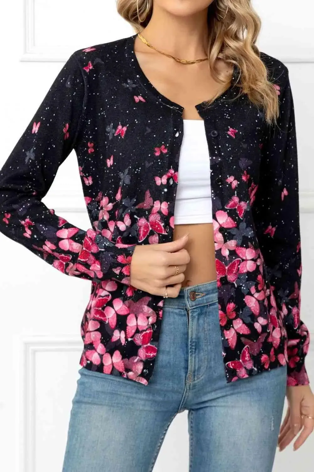 Cute Floral Button Cardigan: Perfect for Spring Looks!