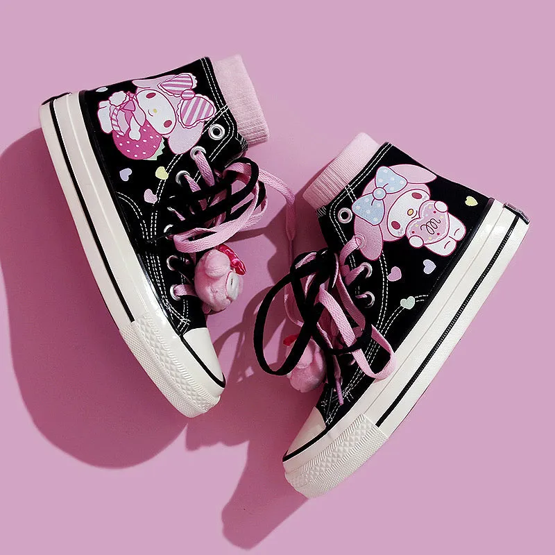 Cute Kawaii My Melody High Top Canvas