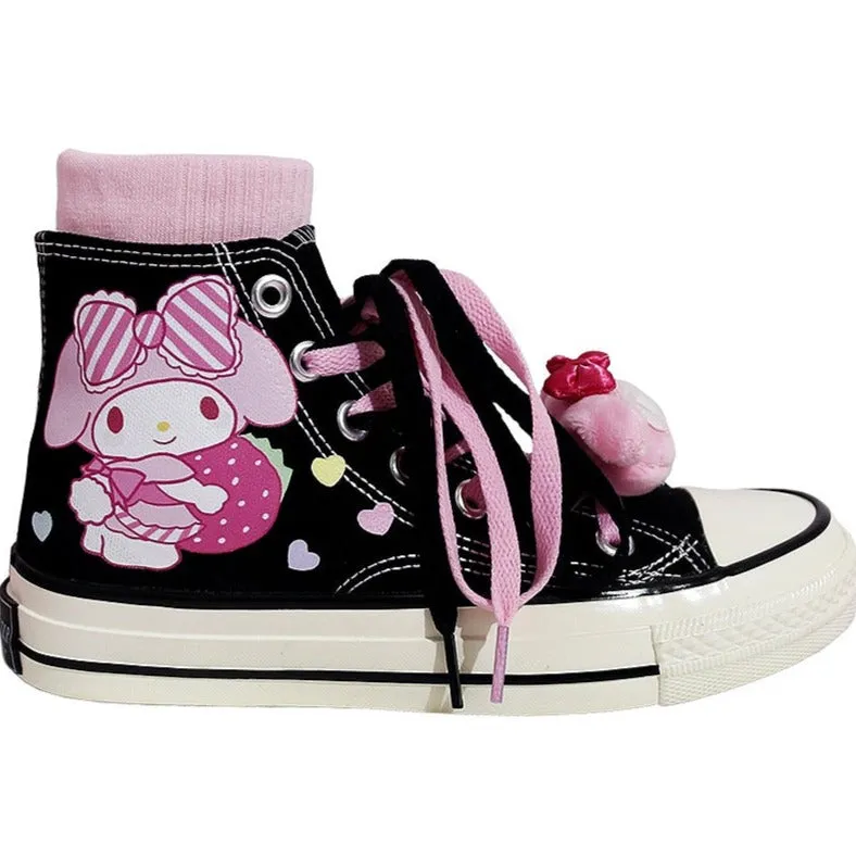 Cute Kawaii My Melody High Top Canvas