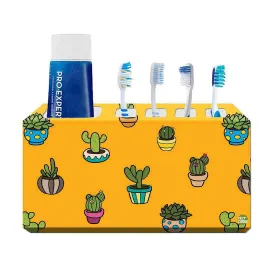 Cute Toothbrush Basket for Bathroom with Printed Baby Plants Design