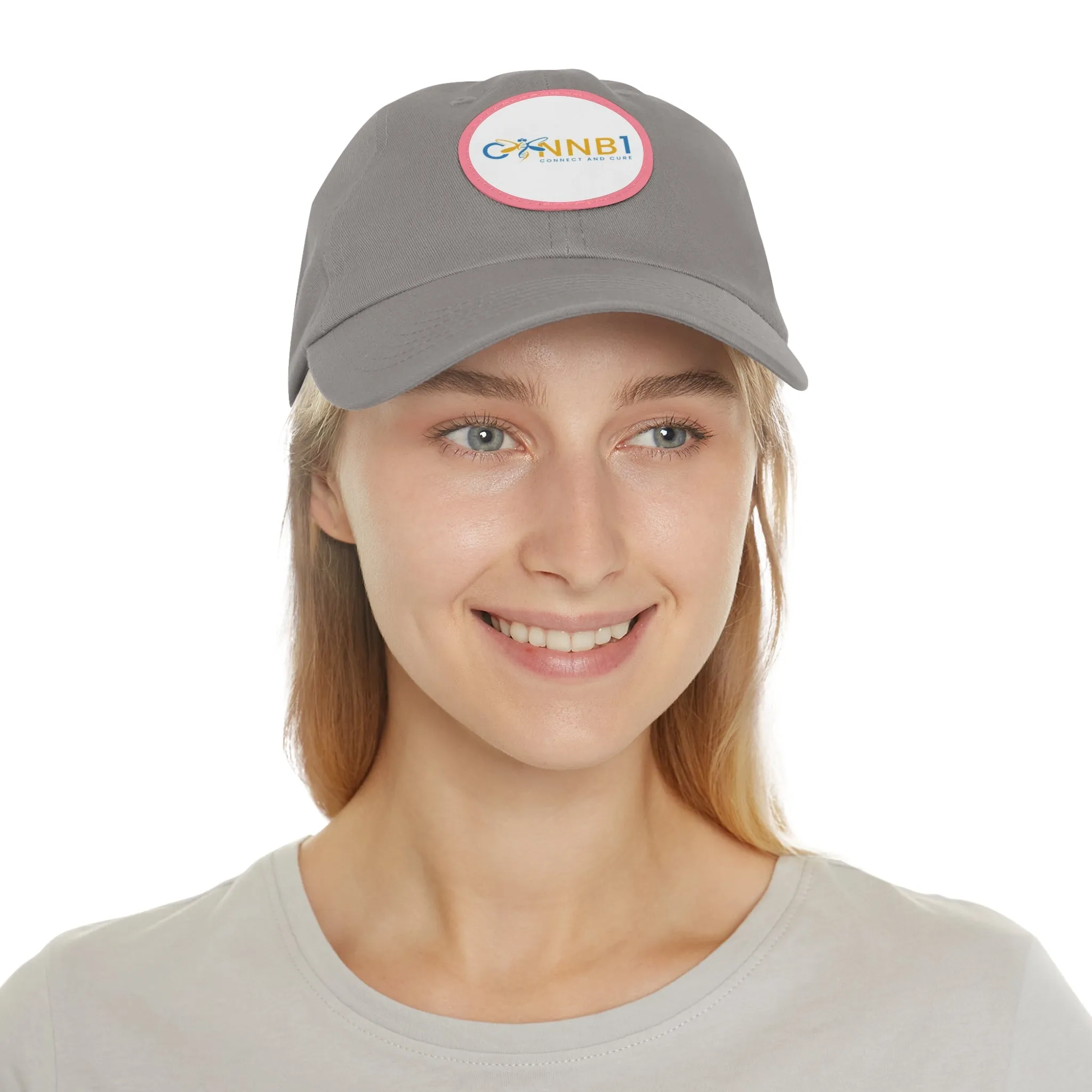 Dad Hat with Leather Patch (Round)