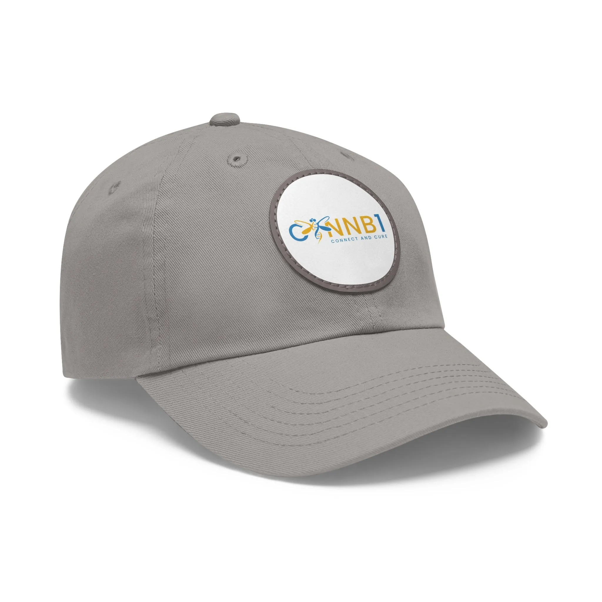 Dad Hat with Leather Patch (Round)