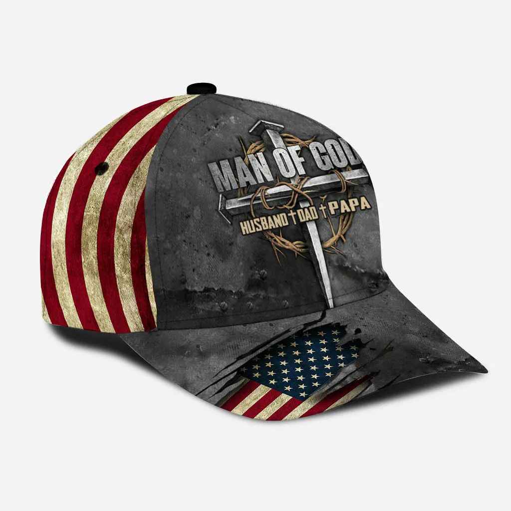 Dad The Man Of God Baseball Cap Hat Christian Classic Cap Hat