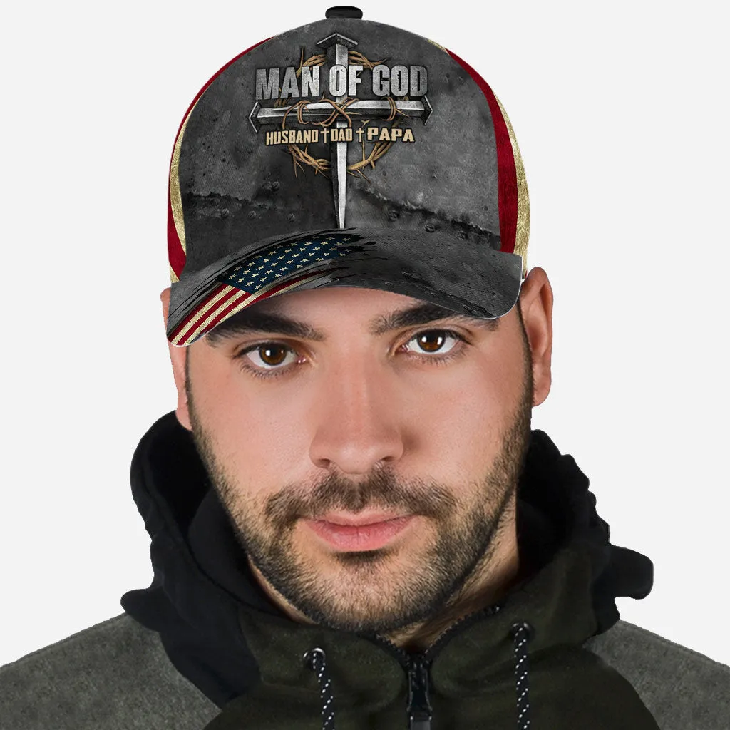 Dad The Man Of God Baseball Cap Hat Christian Classic Cap Hat