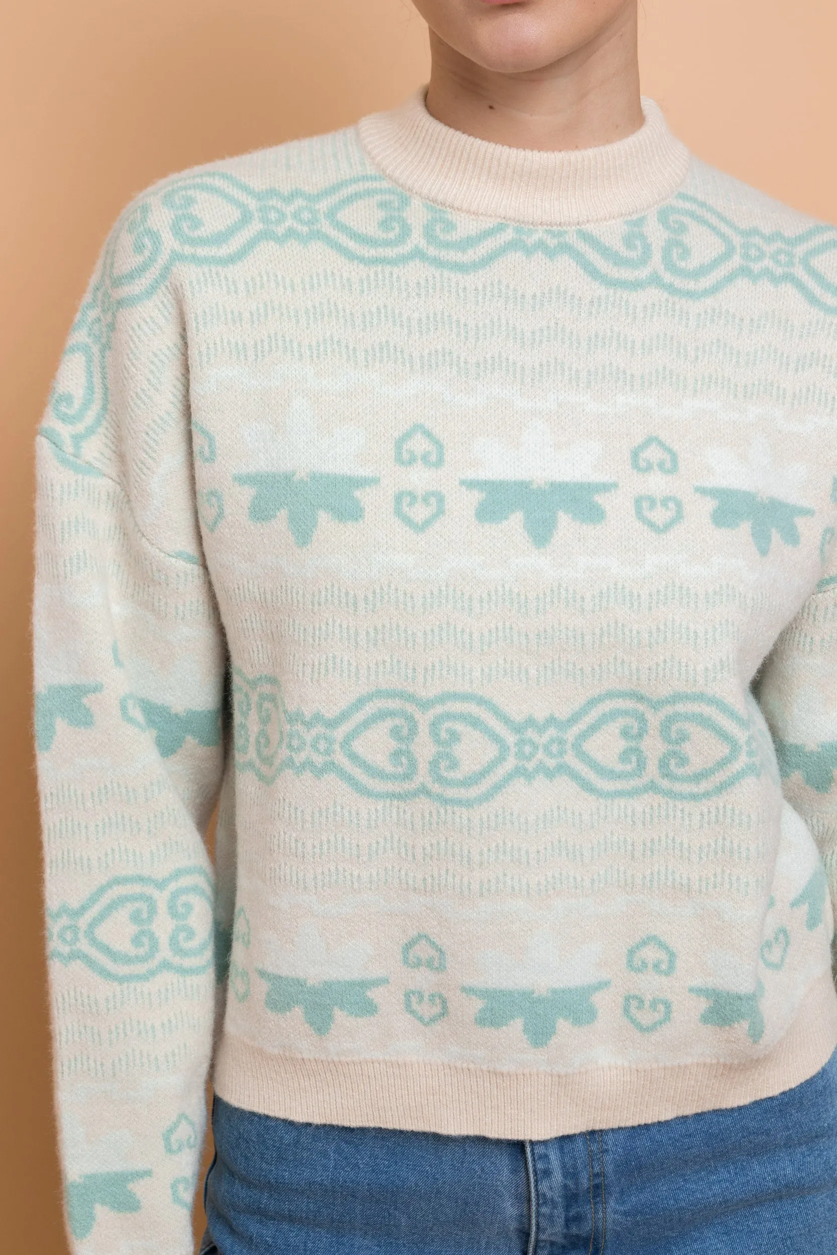 Daisy Street - Intarsia Star & Heart Patterned Knit Jumper