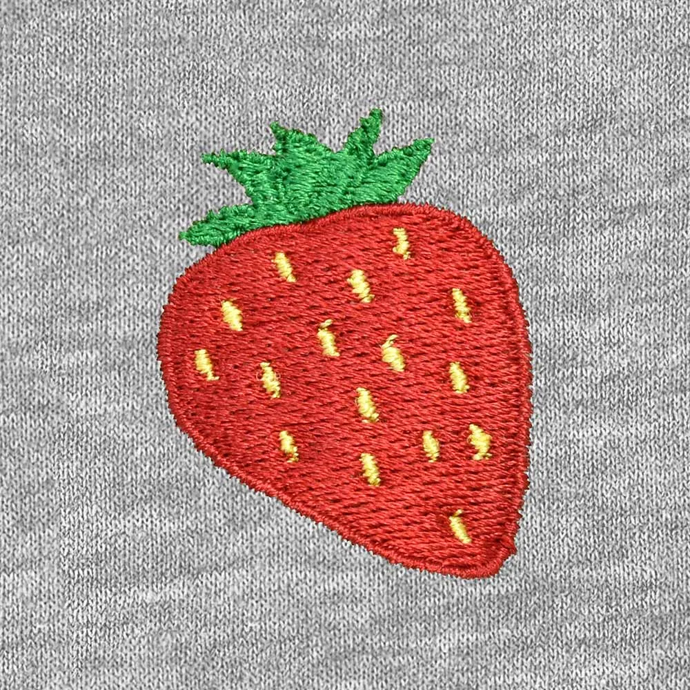 Dalix Strawberry Cropped Zip Hoodie