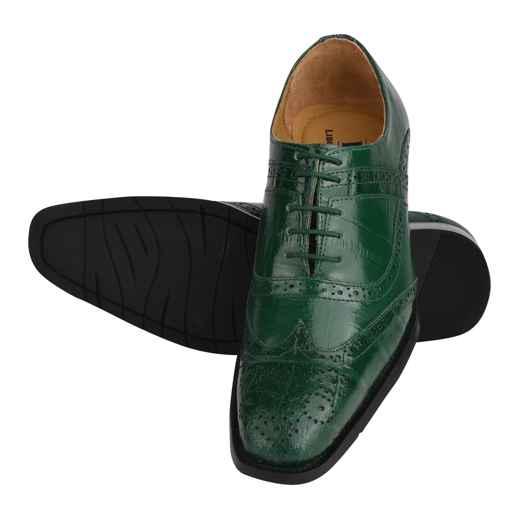 Dallas Genuine Leather Oxford Style Brogue Dress Shoes