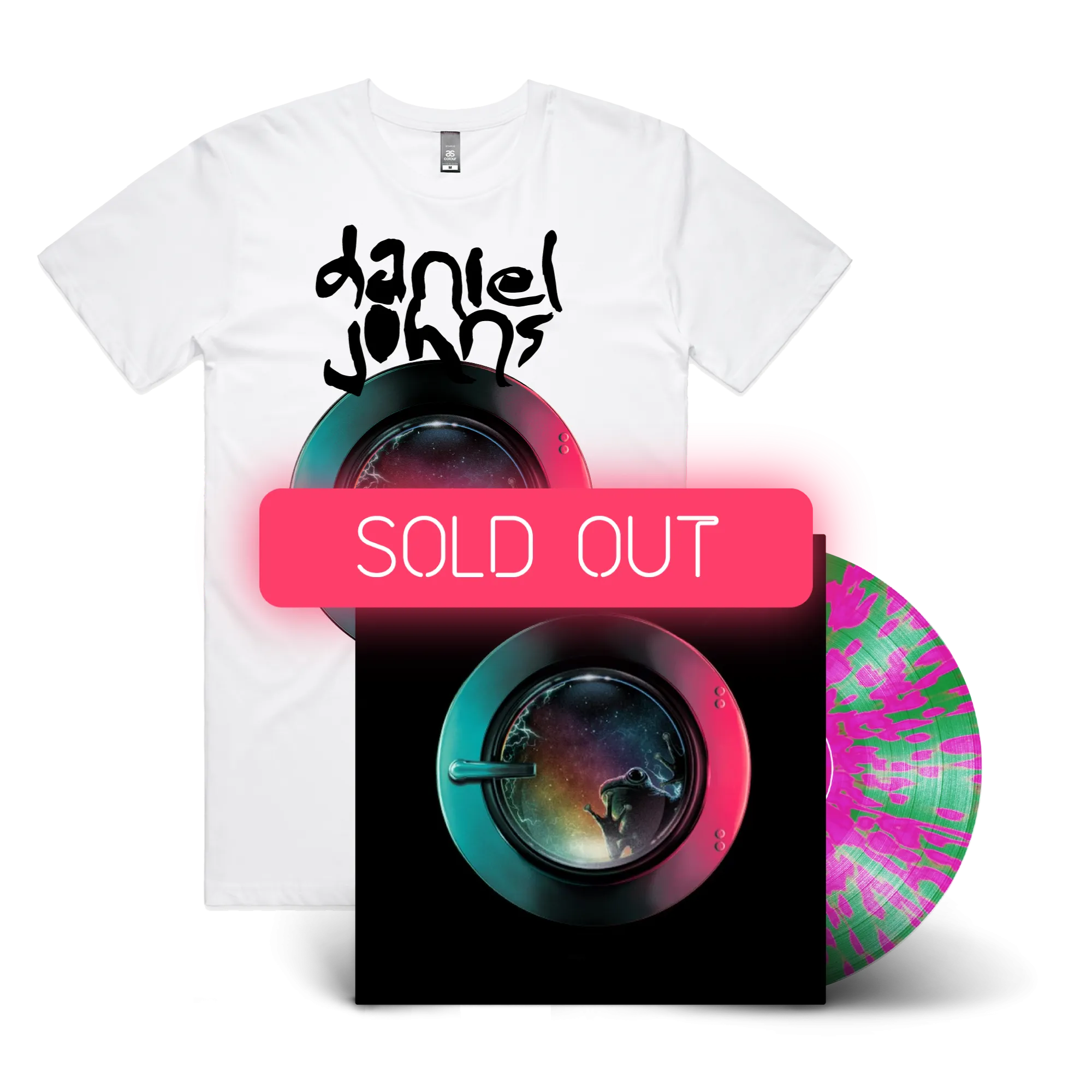 Daniel Johns / FutureNever Emerald Green w/ Pink Splatter Vinyl and Tee Bundle (Spotify Fans First Exclusive Edition) ***PRE-ORDER***