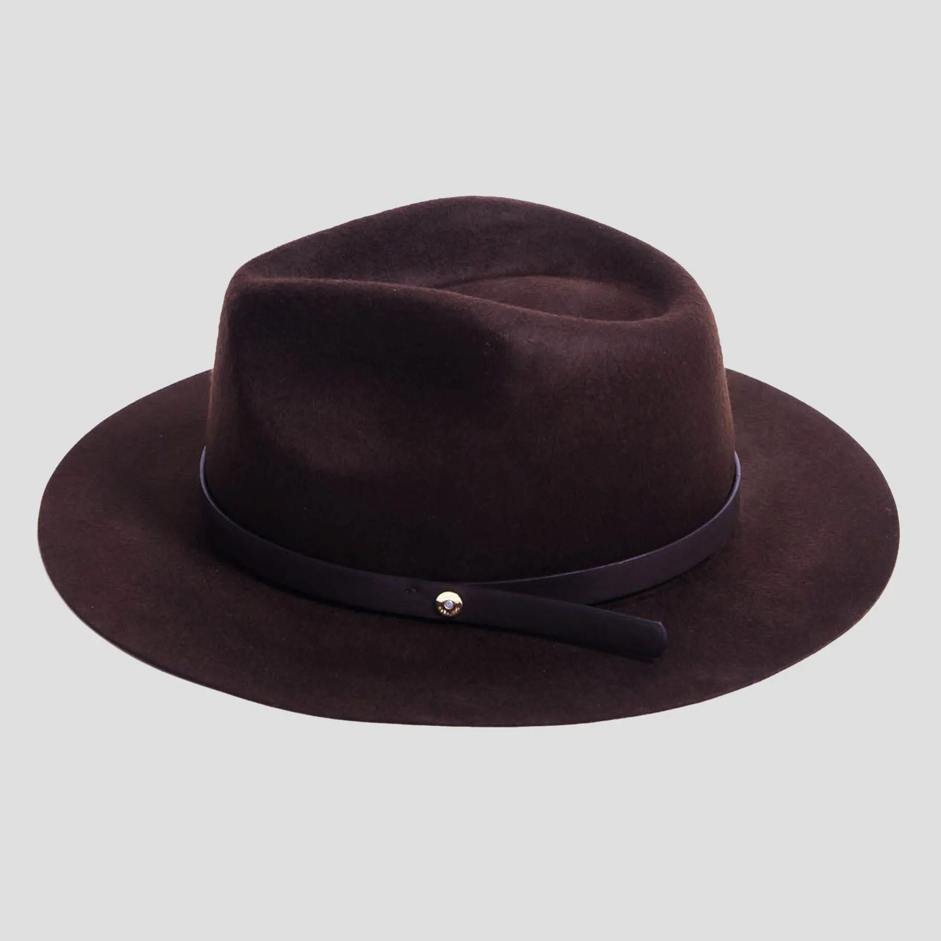 Dapper Men's Felt Fedora Hat–Olive Green