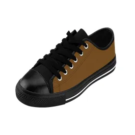 Dark Brown Color Women's Sneakers, Solid Brown Color Best Tennis Casual Shoes For Women (US Size: 6-12)