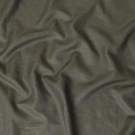 Dark olive Plain Premium pure linen fabric 60Lea-D15885