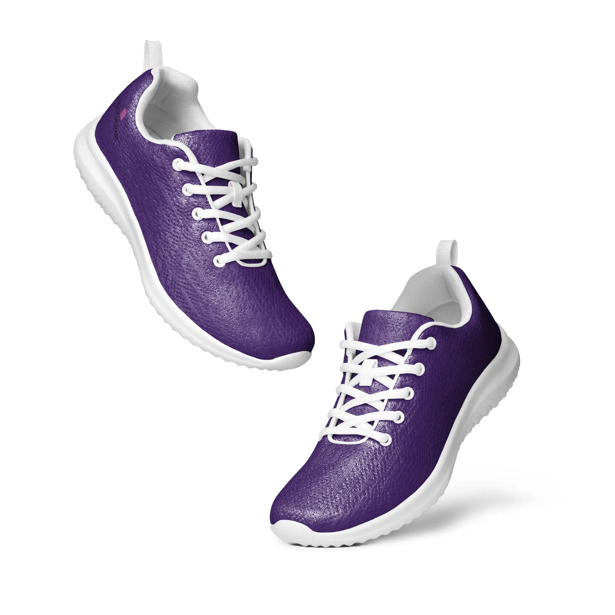 Dark Purple Color Men's Sneakers, Solid Color Modern Breathable Lightweight Men’s Athletic Shoes (US Size: 5-13)